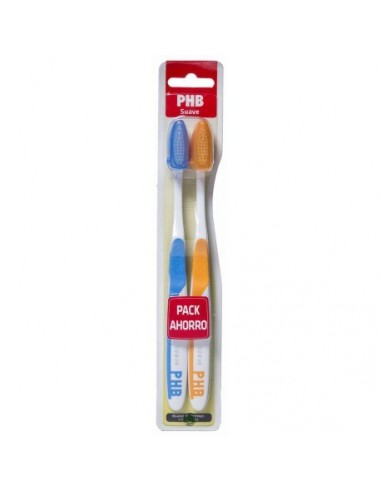 Cepillo Dental Adulto Phb Plus Suave Duplo