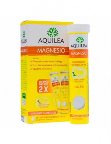 AQUILEA MAGNESIO 375 mg 28 COMPRIMIDOS EFERVESCENTES SABOR LIMON