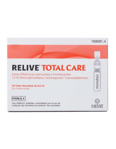 Relive Total Care Gotas Oftalmicas Esteril 20 Monodosis 0,4 Ml