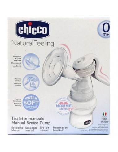 Sacaleches Tetina Silicona Chicco Natural Feeling Manual 0M+