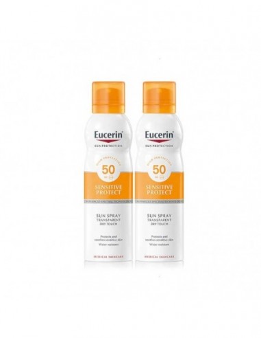 Pack Eucerin Spray Transparente Dry Touch Spf 50 2º 50%