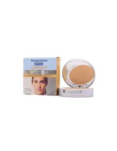 Fotoprotector Isdin Compact Spf 50+ Maquillaje Compacto Oil-Free 1 Envase 10 G Color Arena