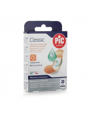 Pic Classic Con Bactericida Aposito Adhesivo Surtido  20 U