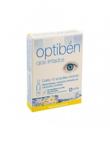 Optiben Ojos Irritados 10 Ampollas Unidosis 0,4 Ml