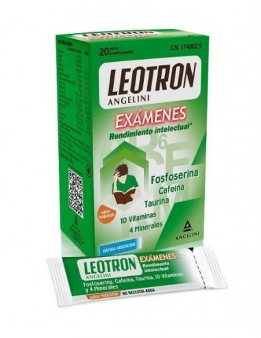 LEOTRON EXAMENES 20 SOBRES BUCODISPERSABLES 2 g SABOR NARANJA