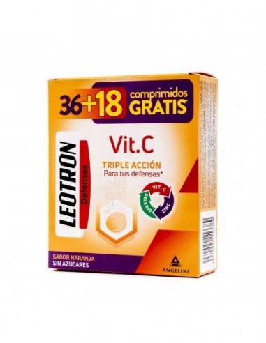 LEOTRON VITAMINA C 36 COMPRIMIDOS EFERVESCENTES SABOR NARANJA