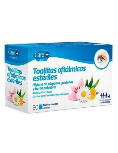 Care+ Toallitas Oftalmicas Esteriles 30 Toallitas