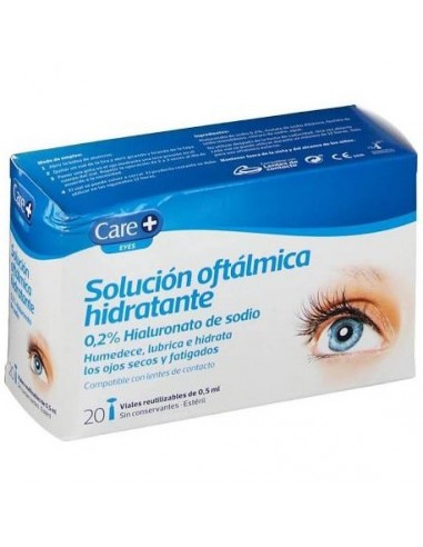 CARE+ SOLUCION OFTALMICA HIDRATANTE 0.2% HIALURONATO DE SODIO 20 VIALES 0,5 ML