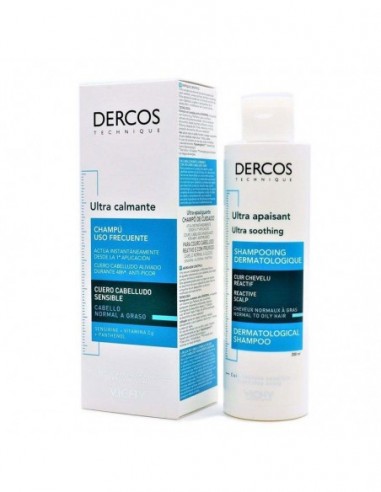 Dercos Technique Champu Ultra Calmante Cabello Seco O Coloreado 1 Envase 200 Ml