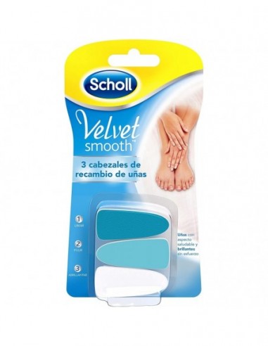 Dr Scholl Velvet Smooth Lima Electronica Uñas Recambio Cabezales