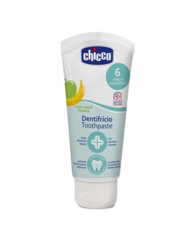 CHICCO BIPACK PASTA DIENTES PLATANO MANZANA 6-24 MESES (2 X 50ML)