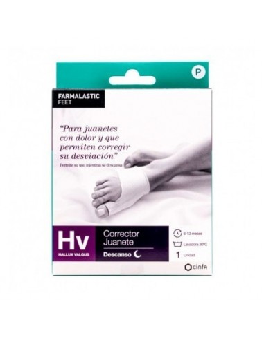 CORRECTOR JUANETE DESCANSO FARMALASTIC FEET TALLA PEQUEÑA 1 UNIDAD