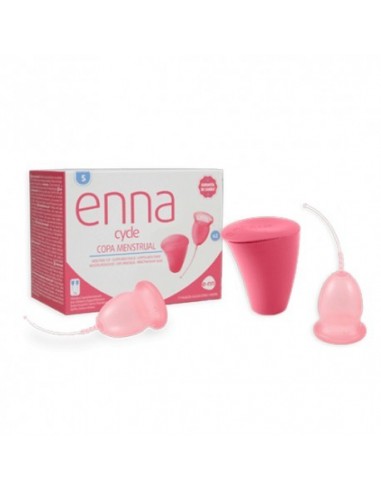 COPA MENSTRUAL ENNA CYCLE 2 UNIDADES TALLA S + ESTERILIZADOR