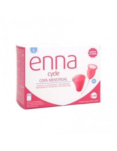 COPA MENSTRUAL ENNA CYCLE 2 UNIDADES TALLA L + ESTERILIZADOR