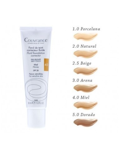 Avene Couvrance Maquillaje Fluido Spf 20 1 Envase 30 Ml Color Miel