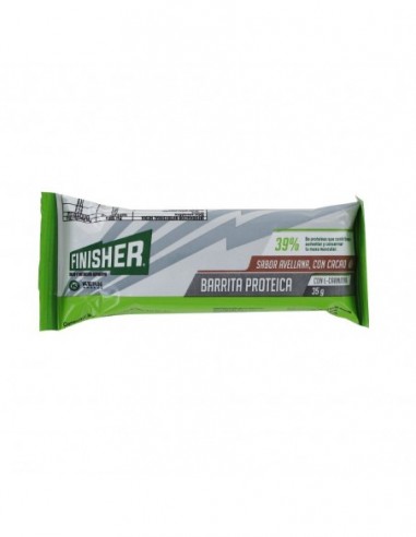 FINISHER BARRITAS PROTEICAS 20 BARRITAS SABOR CHOCOLATE Y AVELLANA CON L-CARNITINA