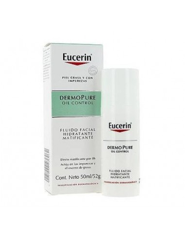 Eucerin Dermopure Oil Control Fluido Facial Hidratante Matificante 1 Envase 50 Ml