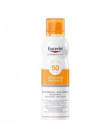 Eucerin Sun Protection 50 Spray Transparente Dry Touch Sensitive Protect 1 Envase 200 Ml