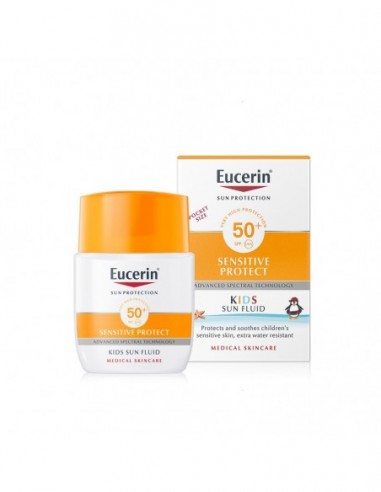 EUCERIN SUN PROTECTION 50+ FLUIDO INFANTIL SENSITIVE PROTECT 1 ENVASE 50 ML POCKET SIZE