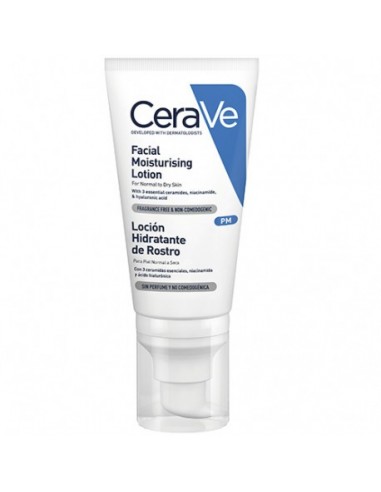 CERAVE LOCION HIDRATANTE DE ROSTRO PIEL NORMAL 1 ENVASE 52 ML