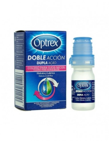 Optrex Colirio Doble Accion Para Ojos Secos 1 Envase 10 Ml