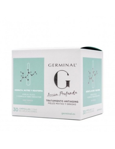 Germinal Accion Profunda Tratamiento Antiaging Pieles Mixtas Y Grasas 30 Ampollas 1,5 Ml