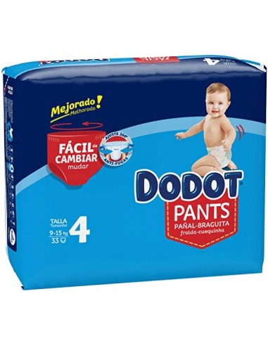 Pañal Infantil Dodot Pants Talla 4 9-15 Kg 33 Unidades