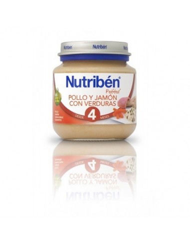 Nutriben Potito Inicio A La Carne Pollo Y Jamon Con Verduritas 1 Envase 120 G