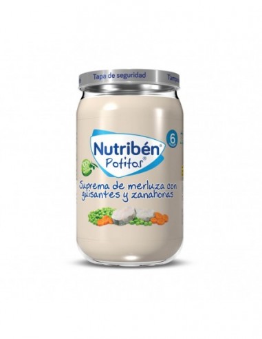 Nutriben Suprema De Merluza Con Guisantes Zanahorias 1 Potito 235 G