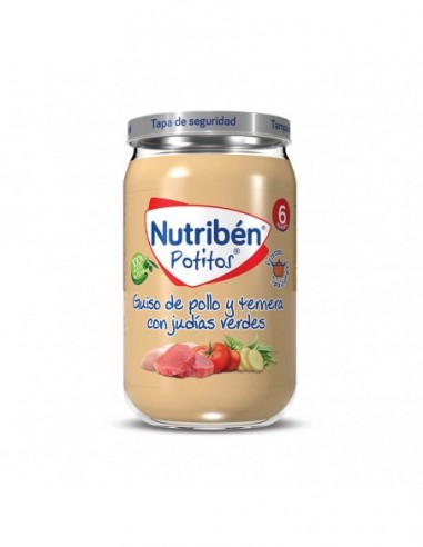 Nutriben Recetas Tradicionales Guiso De Pollo Y Ternera Con Judias Verdes 1 Potito 235 G