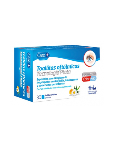 Care+ Toallitas Oftalmicas Tecnologia Plata 30 Unidades