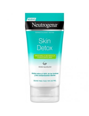 Neutrogena Detox Mascarilla Arcilla Purificante 2 En 1 1 Envase 150 Ml