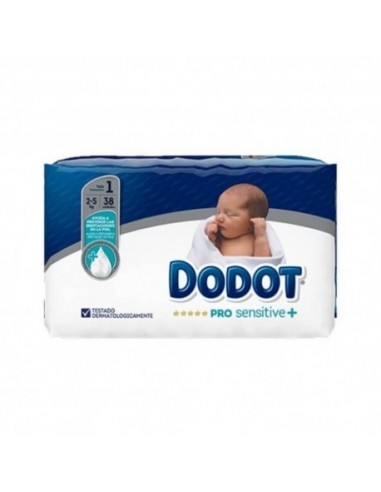 Pañal Infantil Dodot Pro Sensitive Talla 1 2-5 Kg 38 Unidades