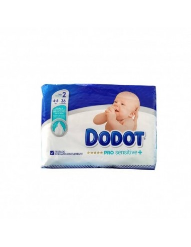 Pañal Infantil Dodot Pro Sensitive Talla  2 4-8 Kg 36 Unidades