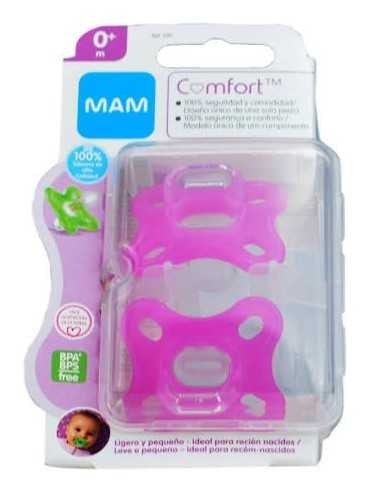 CHUPETE SILICONA MAM COMFORT A 0 - 3 MESES PACK DOBLE