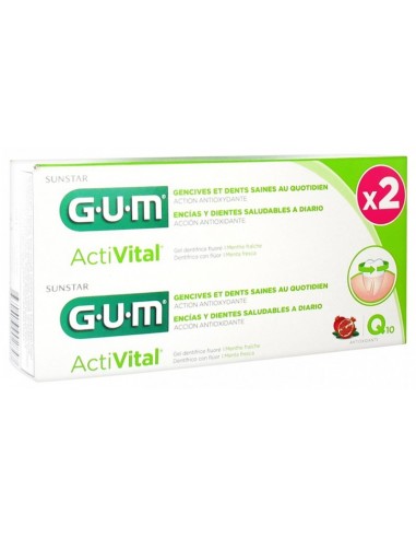 Gum Activital Gel Dentifrico 2 Envases 75 Ml Duopack