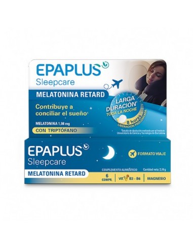 Epaplus Sleepcare Melatonina Retard Con Triptofano 6 Comprimidos