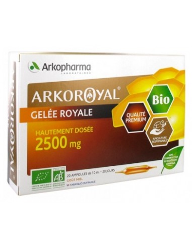 Arkoreal Jalea Real Bio Sin Azucar 2500 Mg 20 Ampollas Monodosis