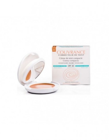 CREMA DE ROSTRO COMPACTA SPF 30 ACABADO MATE AVENE COUVRANCE 1 ENVASE 10 g COLOR ARENA