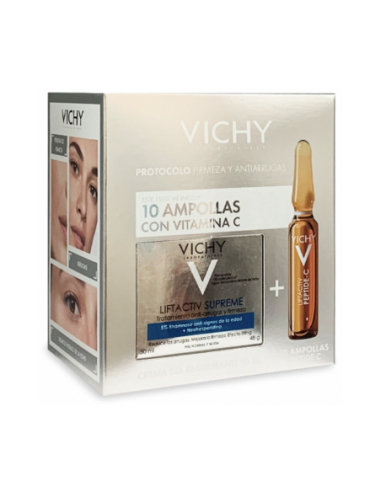 Cofre Vichy Liftactive Supreme Piel Normal/Mixta + 10 Ampollas Vitamina C