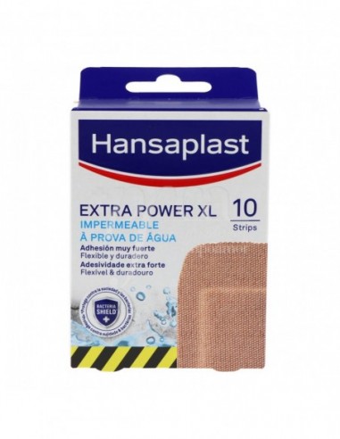 Hansaplast Extra Power Xl Aposito Adhesivo 10 Unidades 95 X 50 Mm