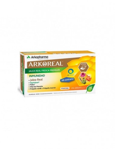 Arkoreal Jalea Real Inmunidad Sin Azucares 20 Ampollas 15 Ml