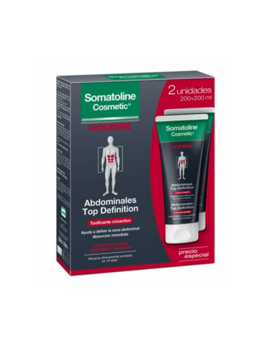 Somatoline Cosmetic Hombre Tto Cintura Y Abdomen Intensivo Noche 2 Tubos 250 Ml Pack Duo