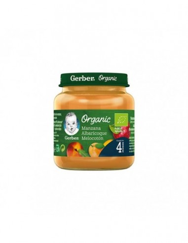 Gerber Organic Manzana Melocoton Albaricoque 1 Tarrito 125 G