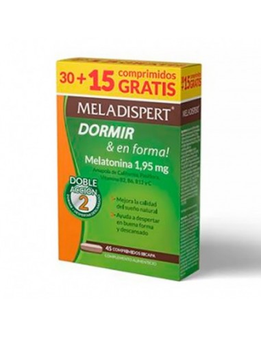 Meladispert Dormir & En Forma 30 + 15 Comprimidos Pack Ahorro