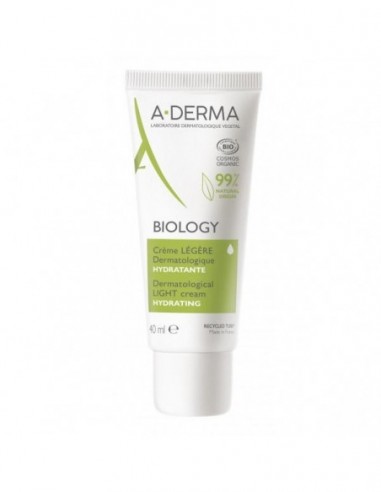 A-Derma Biology Crema Ligera Dermatologica Hidratante 1 Envase 40 Ml