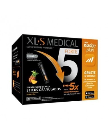 Xls Medical Forte 5 90 Sticks Granulado Sabor Piña