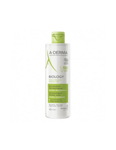 A-Derma Biology Agua Micelar Dermatologica Hidra-Limpiadora 1 Envase 400 Ml