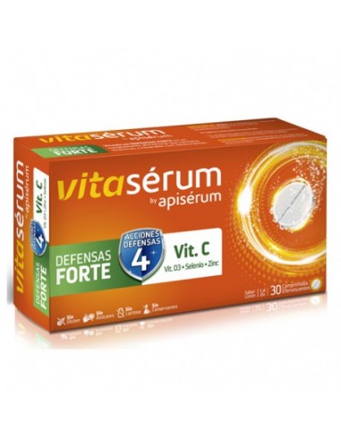 Vitaserum By Apiserum Defensas Forte 2 Envases 30 + 15 Comprimidos Efervescentes Pack