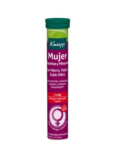 Kneipp Mujer Vitaminas Y Minerales 15 Comprimidos Efervescentes Sabor Mango Y Maracuya